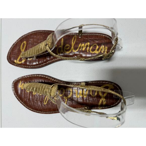 Sam Edelman Gold and Brown Bohemian Women's sandals size 8 - Picture 8 of 9